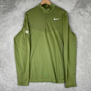 Nike Golf 1/4 Zip Pullover Mens Large Olive Green MBCC 1899 Maple Leaf